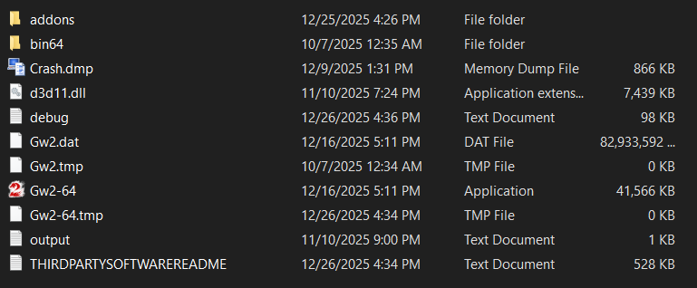 GW2 Installation Folder